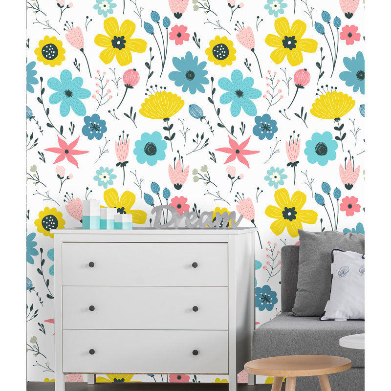 Rouleau de papier peint pelez et collez, paillettes et adhésives, Guadalupe, L 50 po x l 25 po