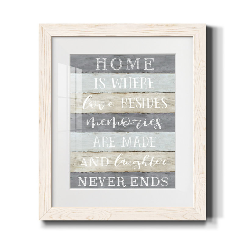 Laughter Never Ends - Cadre photo, impression d'art textuel sur papier, Cadre blanc, H 20 po x l 17 po x P 1,5 po