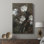 Blanc et cuivre floral II - galerie Cavas sur mesure