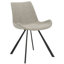 Chaise d'appoint rembourrée Saddle en gris clair