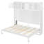 Grand lit escamotable mural avec armoires supérieures et porte-bouteilles, lit armoire pliable, lit escamotable peu encombrant, blanc-1025790942-1025790936