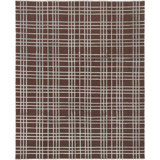 Tapis de la zone en laine 8 pi 2 po x 10 pi "one-of-kind" à la main noué la brown Hamburg