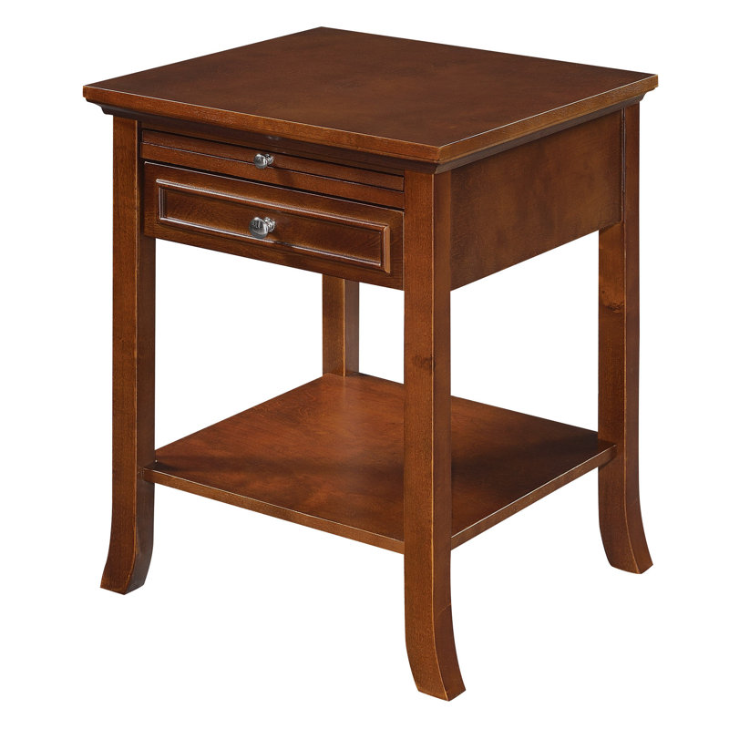 Table de bout avec rangement Carbin, Espresso