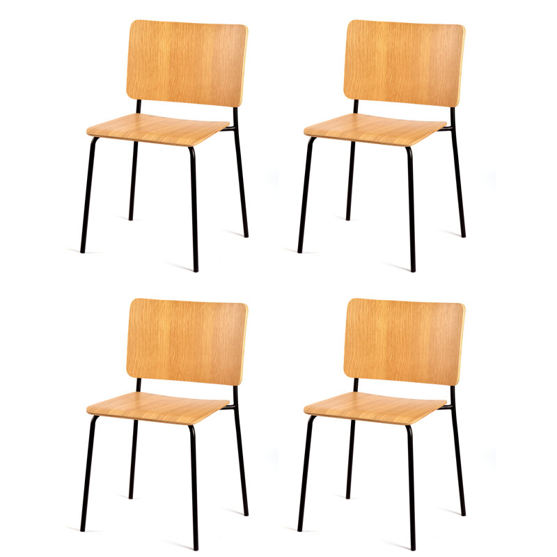 Mia empilable (ensemble de 4), Chêne naturel
