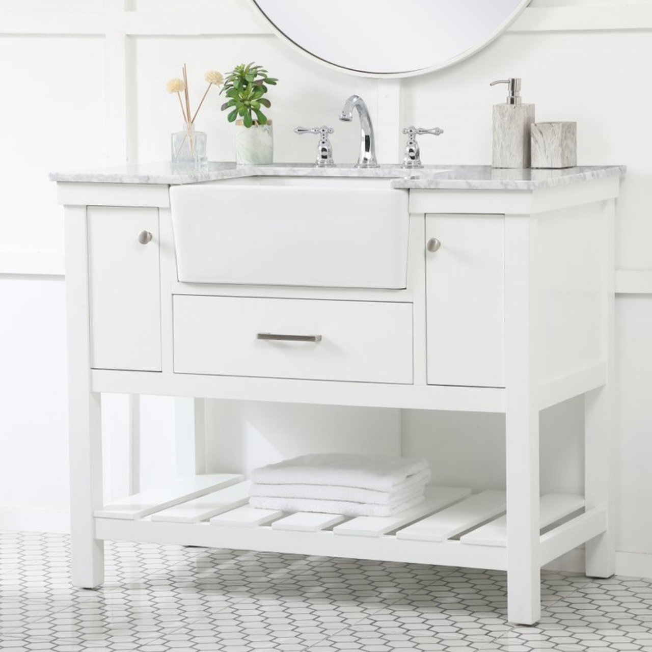 Pelaghia 42'' Single Bathroom Vanity, White