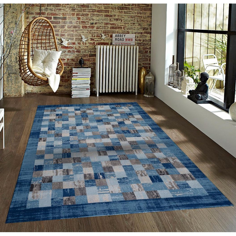 Tapis intérieur / extérieur bleu Artimacormick, Rectangle 10 pi x 13 pi