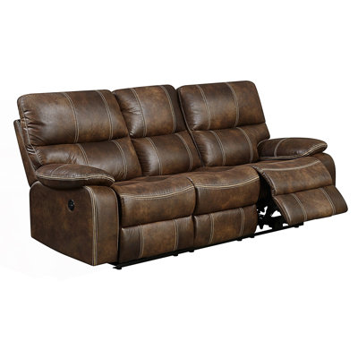 Reclining Sofa With USB Charging And Hidden Storage