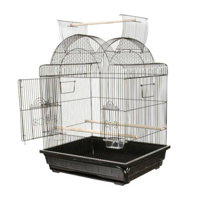 Cage de détail ouverte victorienne noire - 25 po x 21 po