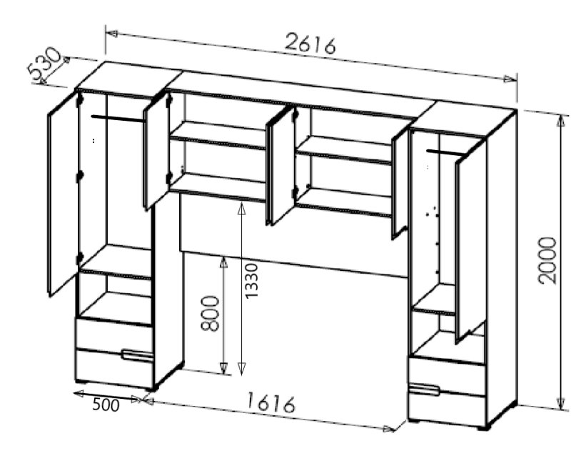 Tirmen Overbed Unit