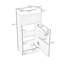 Meuble-lavabo de salle de bain avec lavabo réversible, tablette réglable et porte à pousser