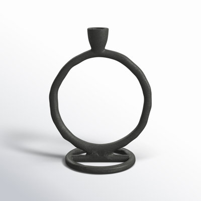 Sagebrook Home Hayslett Aluminum Metal Ring Taper Candle Holder - Elegance for Your Space