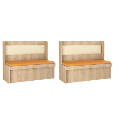 Banc rembourré en similicuir Fashion Light Luxury