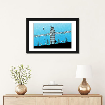 Leonia, tour penchée de Pise, impression sur toile tendue