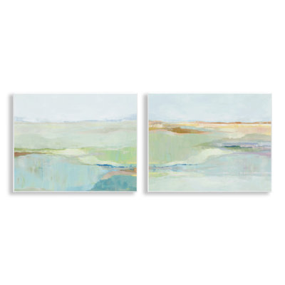 Ensemble de 2 plaques murales Soft Springtime Glow, design par Ian C.