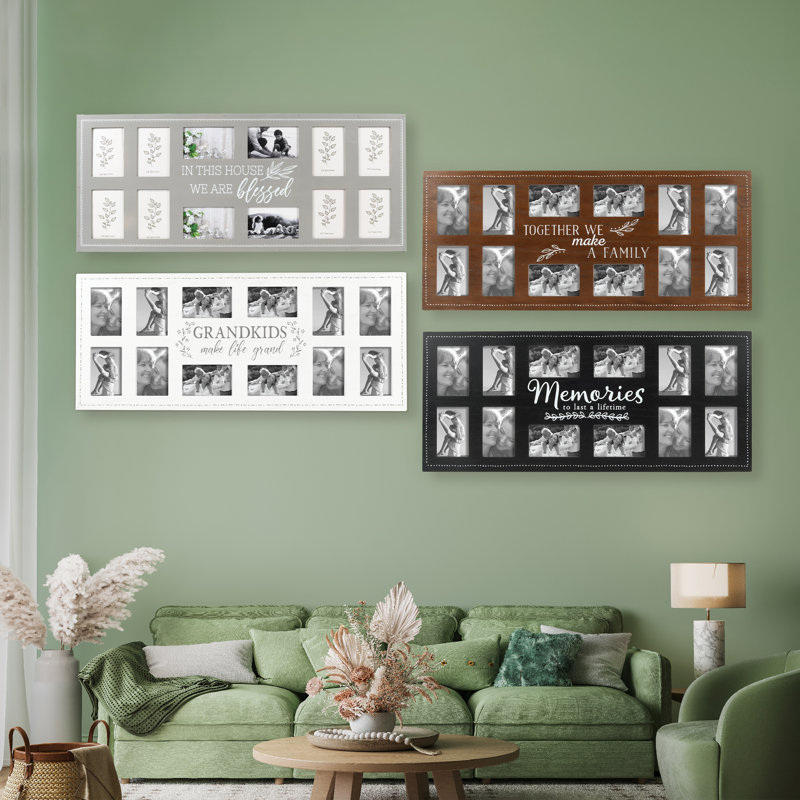 Elijan 4" x 6" 12-Opening Wall Collage Picture Frame, White