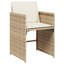  Ensemble de salle à manger de jardin avec coussin 9 pièces en rotin de polyester beige-329197733-329197734