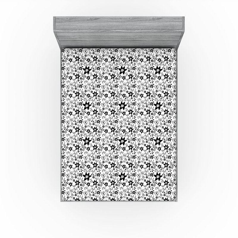 Ensemble de 2 draps-housse dégradés Ambesonne bleu sarcelle très clair bleu pâle et blanc, Drap-housse pour grand lit