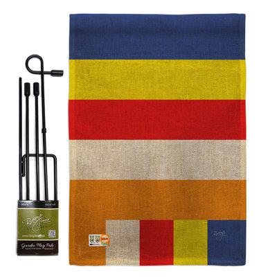 Double Sided 18.5'' H x 13'' W Polyester Flag Set