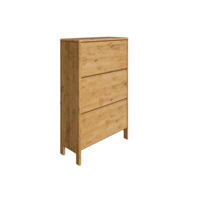 27 Pair Solid Wood Shoe Storage