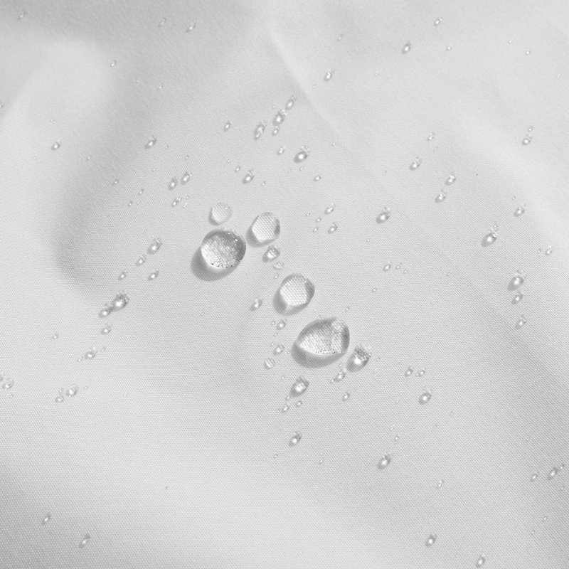 No Hook Waterproof Fabric Shower Curtain, White, 74" H x 71" W