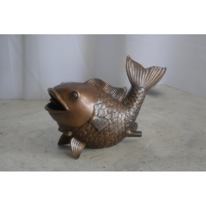 Sculpture bronze bronze Koi