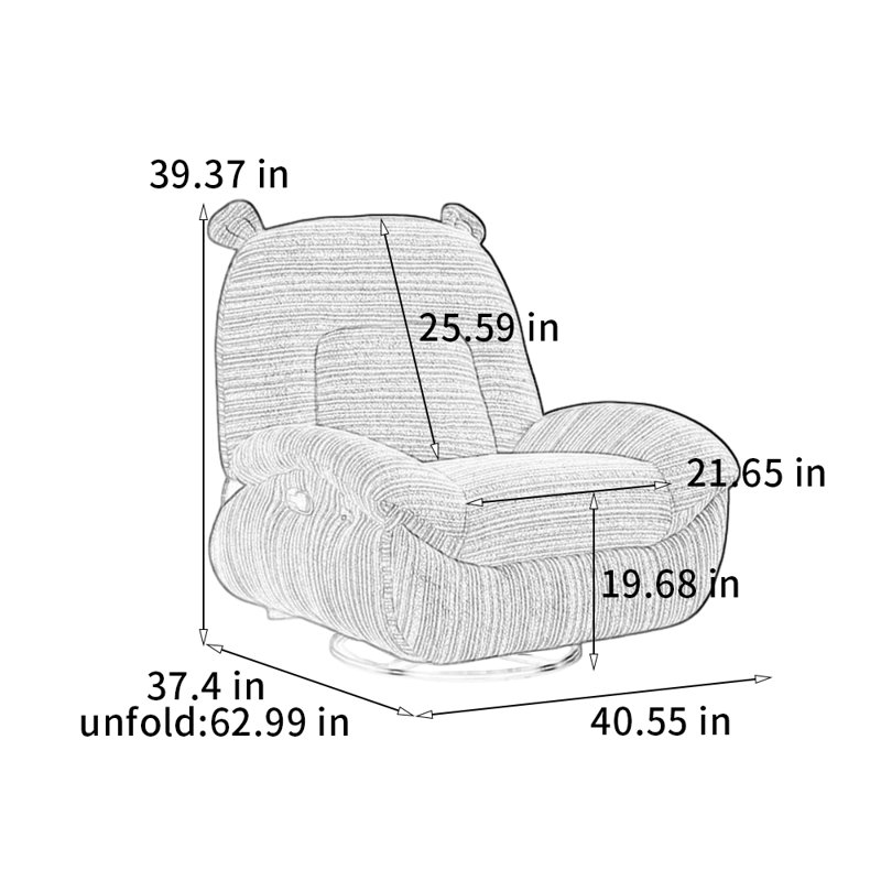 Fauteuil inclinable doux et confortable