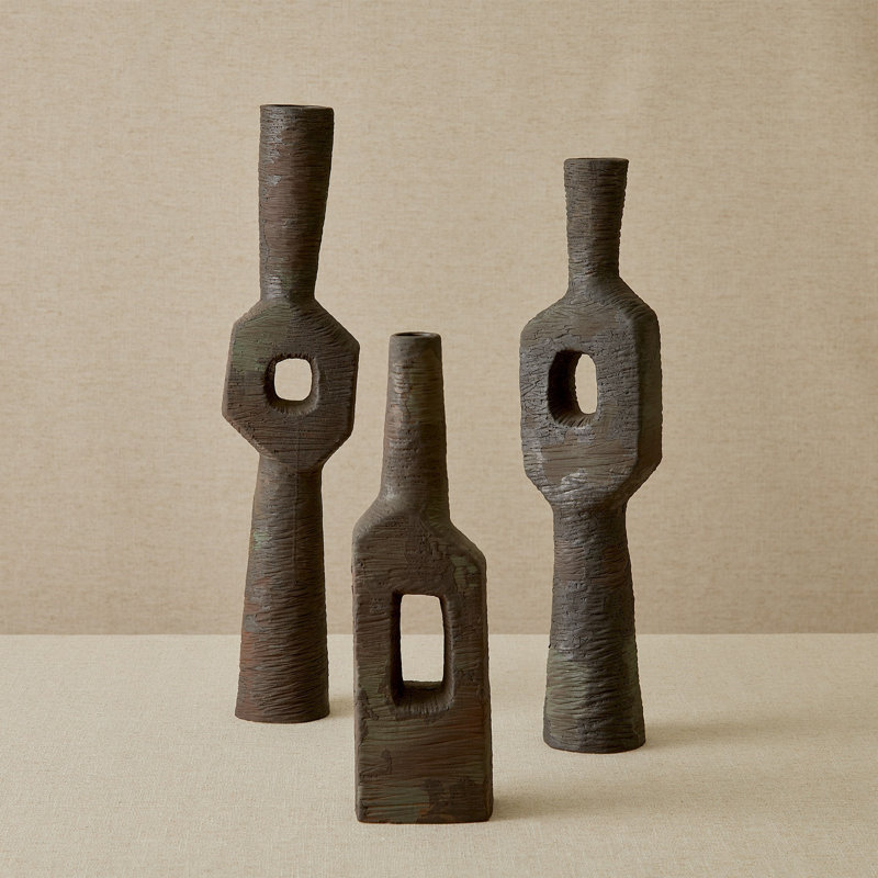 Ebba Vase-Rugged Brown-Lg, 24" H x 5" W x 2.5 D