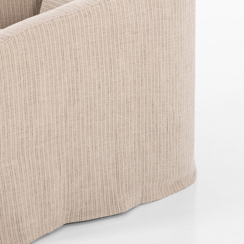 Topanga Slipcover Swivel Chair-Laine Flint