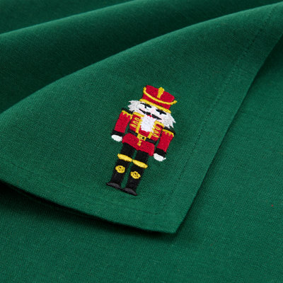 Holiday Embroidered Cotton Napkins