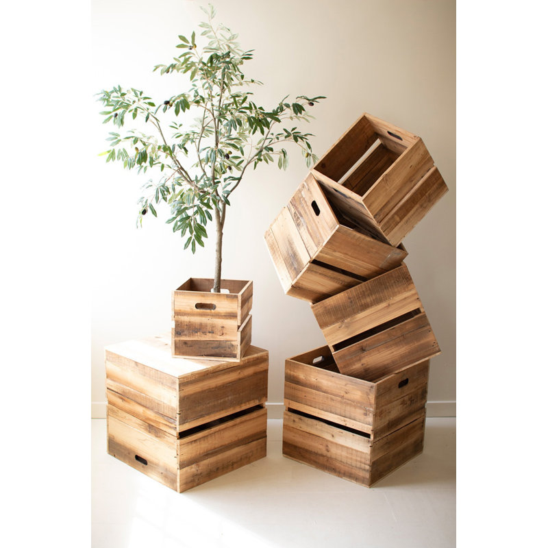  Decorative Wooden Cube Shelves for Styling – Set of 6 - 23"H