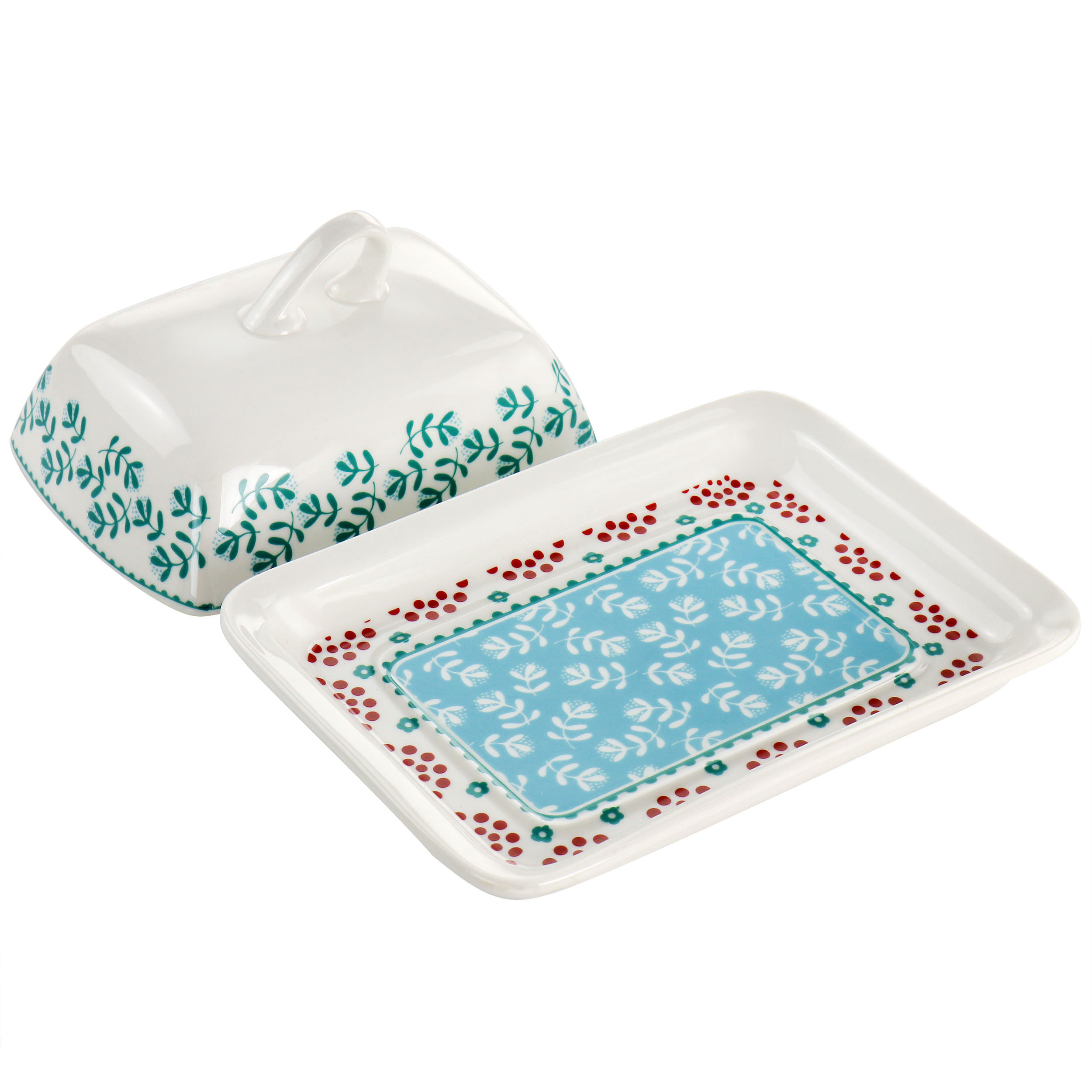 The Pioneer Woman Mazie 2-Piece Ceramic Red Rectangle Baker Set