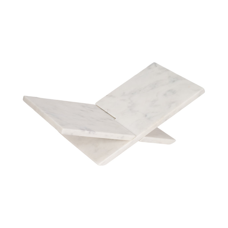 Présentoir à livres Marble, Marbre blanc