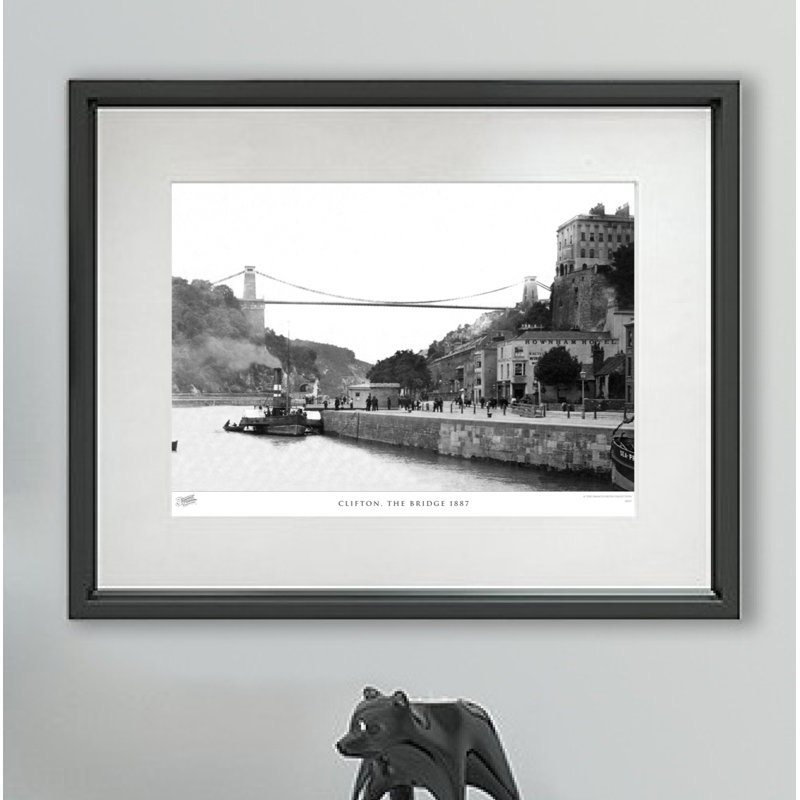 Clifton, The Bridge 1887 - Single Picture Frame Print, 45cm H X 60cm W x 2cm D