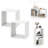 Set Of 2 Cube Storage Organizer Stackable Open Bookcase Display Rack Bookshelf