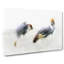 Two Grey Crowned Cranes In Abstract - Wrapped Canvas Painting-55302707