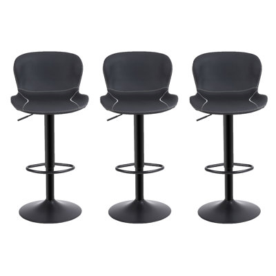 Swivel Upholstered Adjustable Height Bar Stool