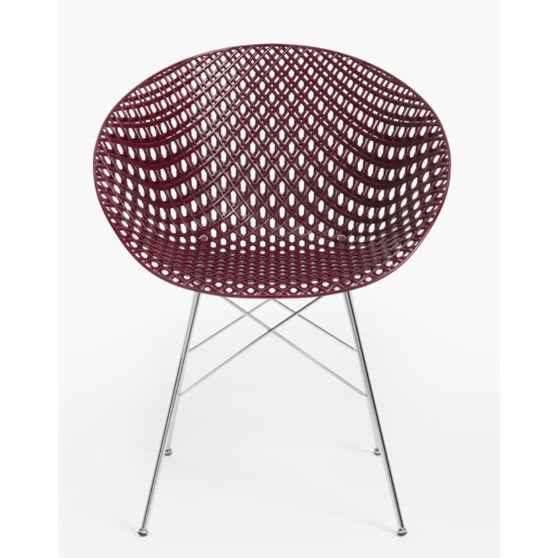 Smatrik Arm Chair, Black, Chrome