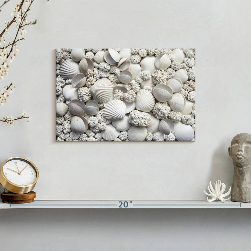 Aletra White Seashells, 8" H x 12" W