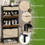 Armoire à chaussures avec 3 tiroirs rabattables, range-chaussures cannelé Farmhouse avec pieds en métal, étagère à chaussures étroite autoportante pour vestibule, couloir-438028658
