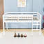 Lit mezzanine simple en bois avec échelle-141974947