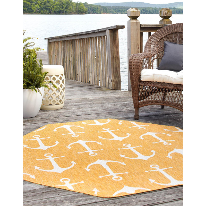 Indoor / Outdoor Rug, Octagon 5'3" x 5'3"
