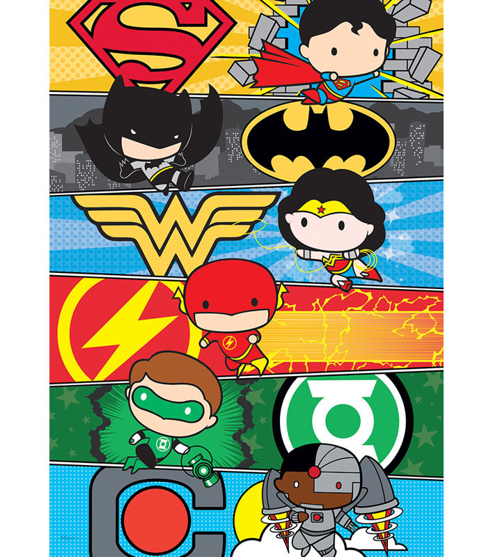 « justice league-chibi », impression DC Comics