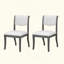 Ensemble de 2 chaises de salle à manger rembourrées - Élégantes chaises d'appoint en tissu traditionnel avec lignes courbes, structure en bois massif-1912342122