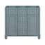 Meuble-lavabo simple 36 po avec 4 tiroirs et 2 armoires, meuble de rangement pour la salle de bain, meuble-lavabo avec cadre en bois massif 36 po