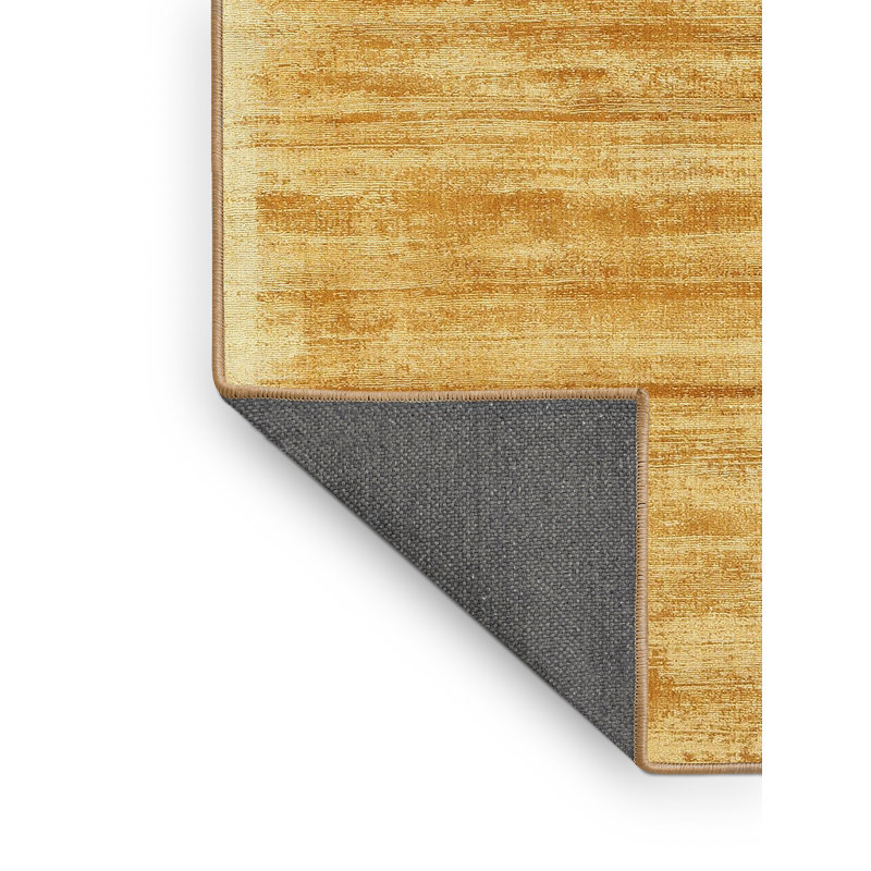 Tapis contemporain jaune, Rectangle 2 pi x 5 pi