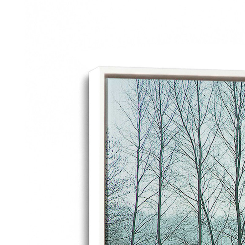 «Misty Normandy Meadow» sur toile par Caroyl La Barge, Cadre flottant blanc, H 10 po x l 14 po x P 1,75 po