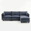 Ensemble de canapé moderne en chenille avec chargement USB et repose-pieds modulaire-574358069
