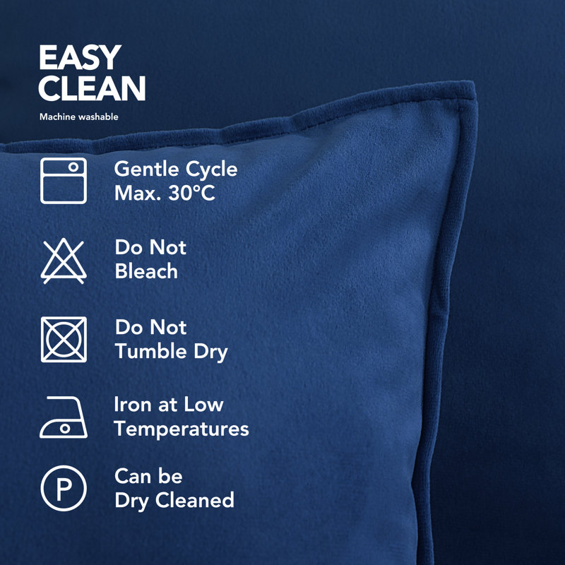 Fritch Square Throw Pillow Cover, 55cm H x 55cm W x 1cm D, Navy Blue