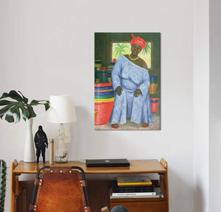 «Bucket Shop», reproduction sur toile, H 26 po x l 18 po x P 1,5 po, Toile tendue, Pas de tapis