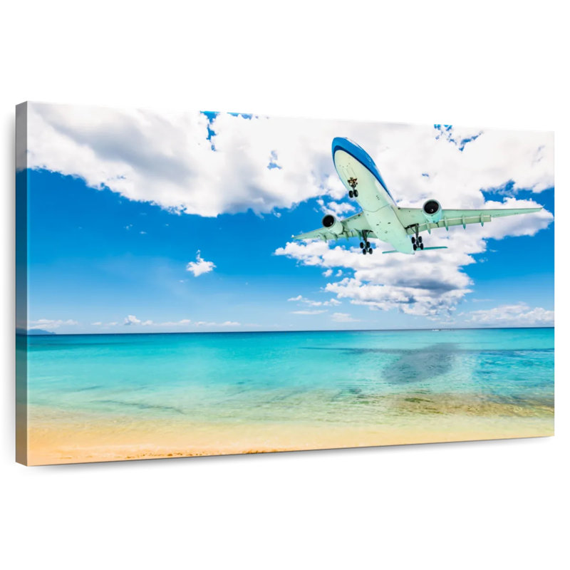 Airplane Above The Beach